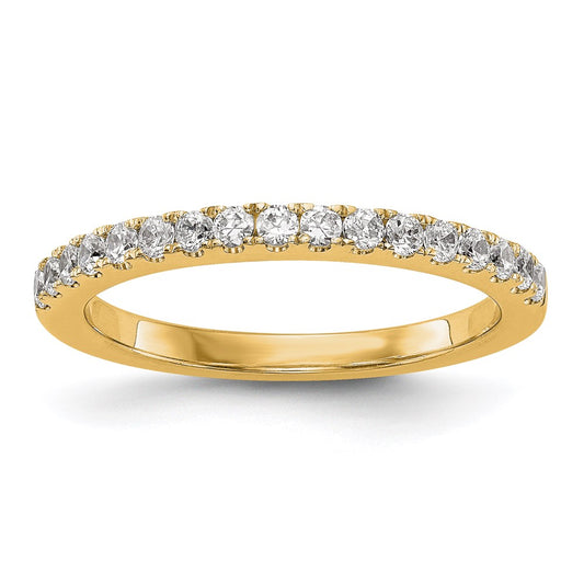 14K Yellow Gold Real Diamond Wedding Band