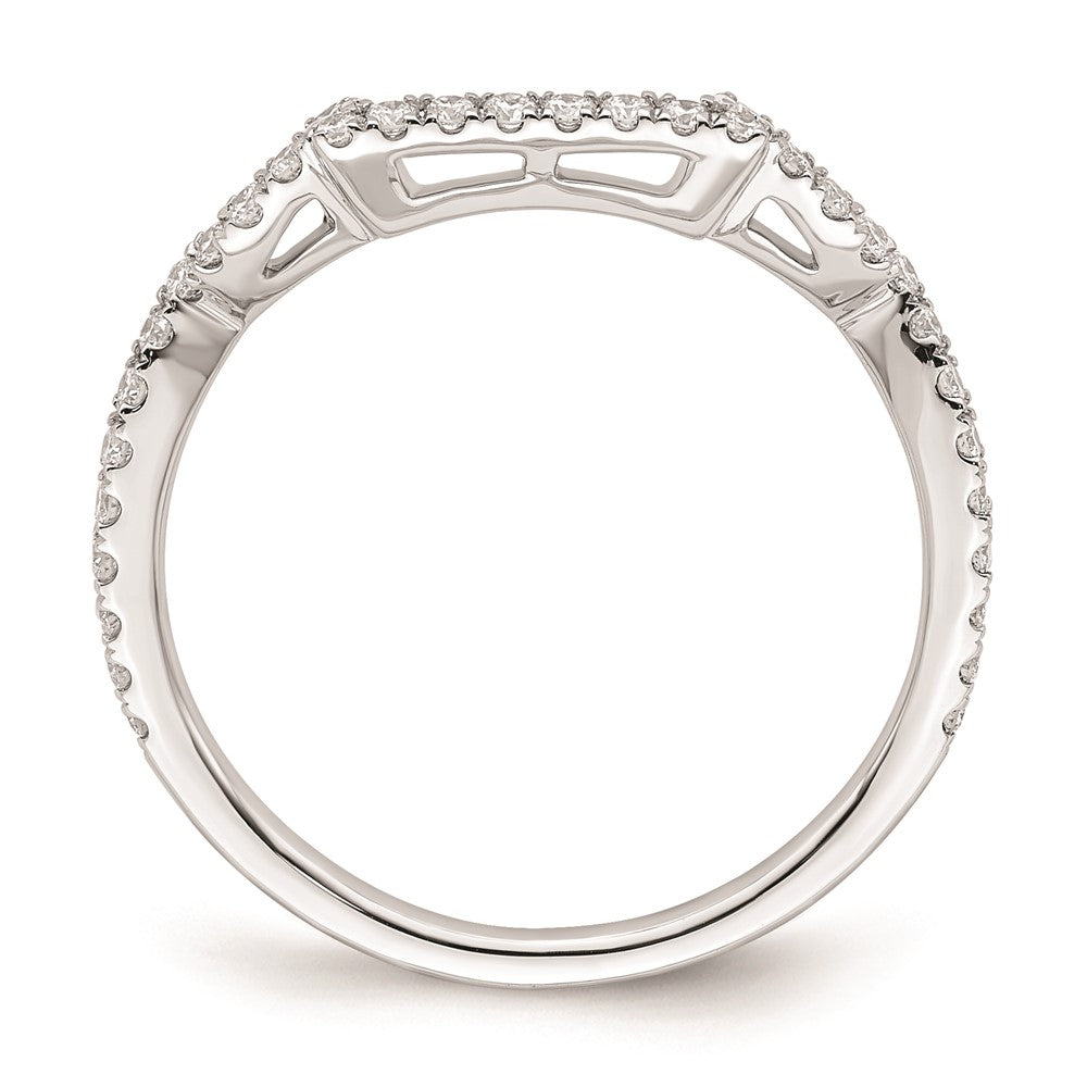 0.27ct. CZ Solid Real 14K White Gold Wedding Wedding Band Ring
