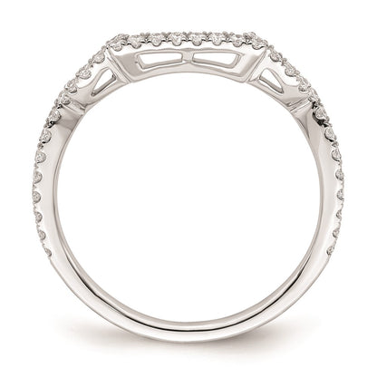0.27ct. CZ Solid Real 14K White Gold Wedding Wedding Band Ring