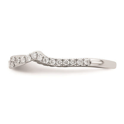 0.27ct. CZ Solid Real 14K White Gold Wedding Wedding Band Ring