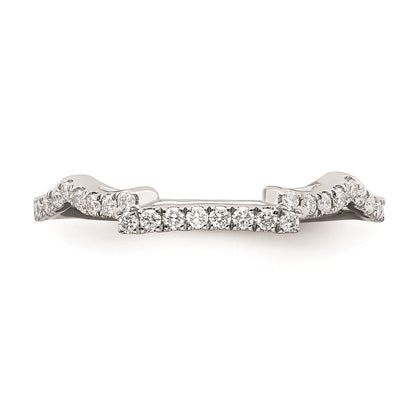 0.27ct. CZ Solid Real 14K White Gold Wedding Wedding Band Ring