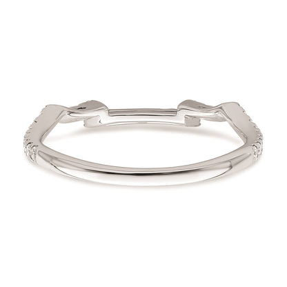 0.27ct. CZ Solid Real 14K White Gold Wedding Wedding Band Ring