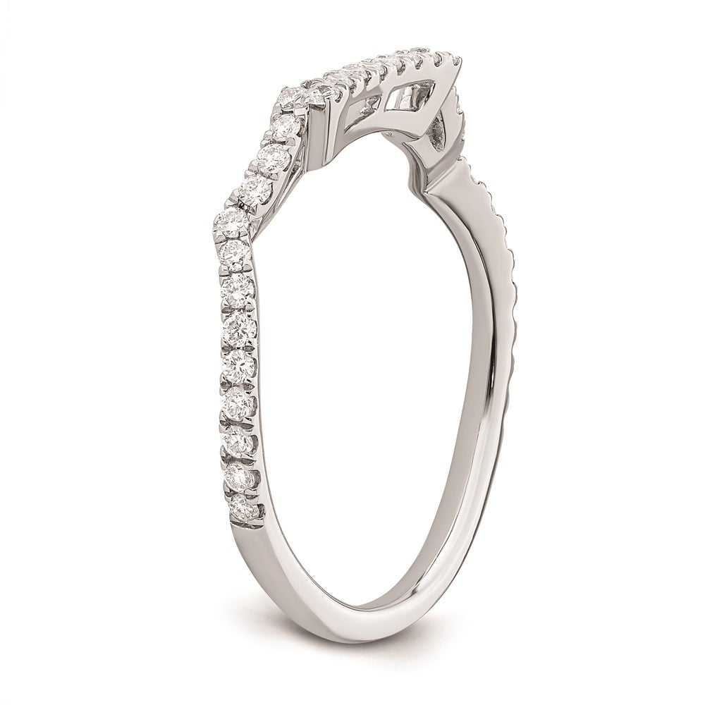 0.27ct. CZ Solid Real 14K White Gold Wedding Wedding Band Ring