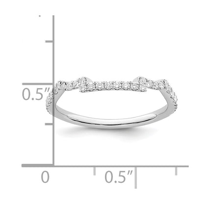 0.27ct. CZ Solid Real 14K White Gold Wedding Wedding Band Ring