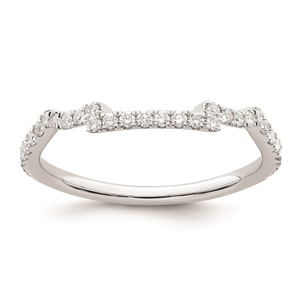 0.27ct. CZ Solid Real 14K White Gold Wedding Wedding Band Ring