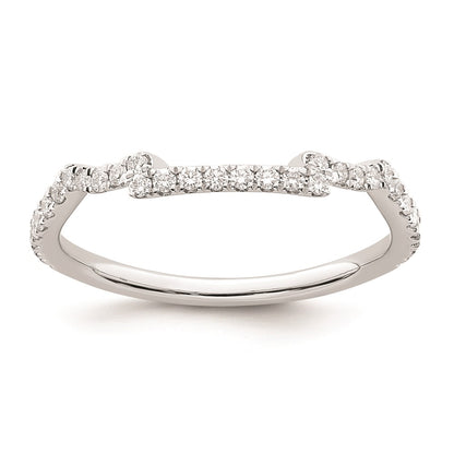 0.27ct. CZ Solid Real 14K White Gold Wedding Wedding Band Ring