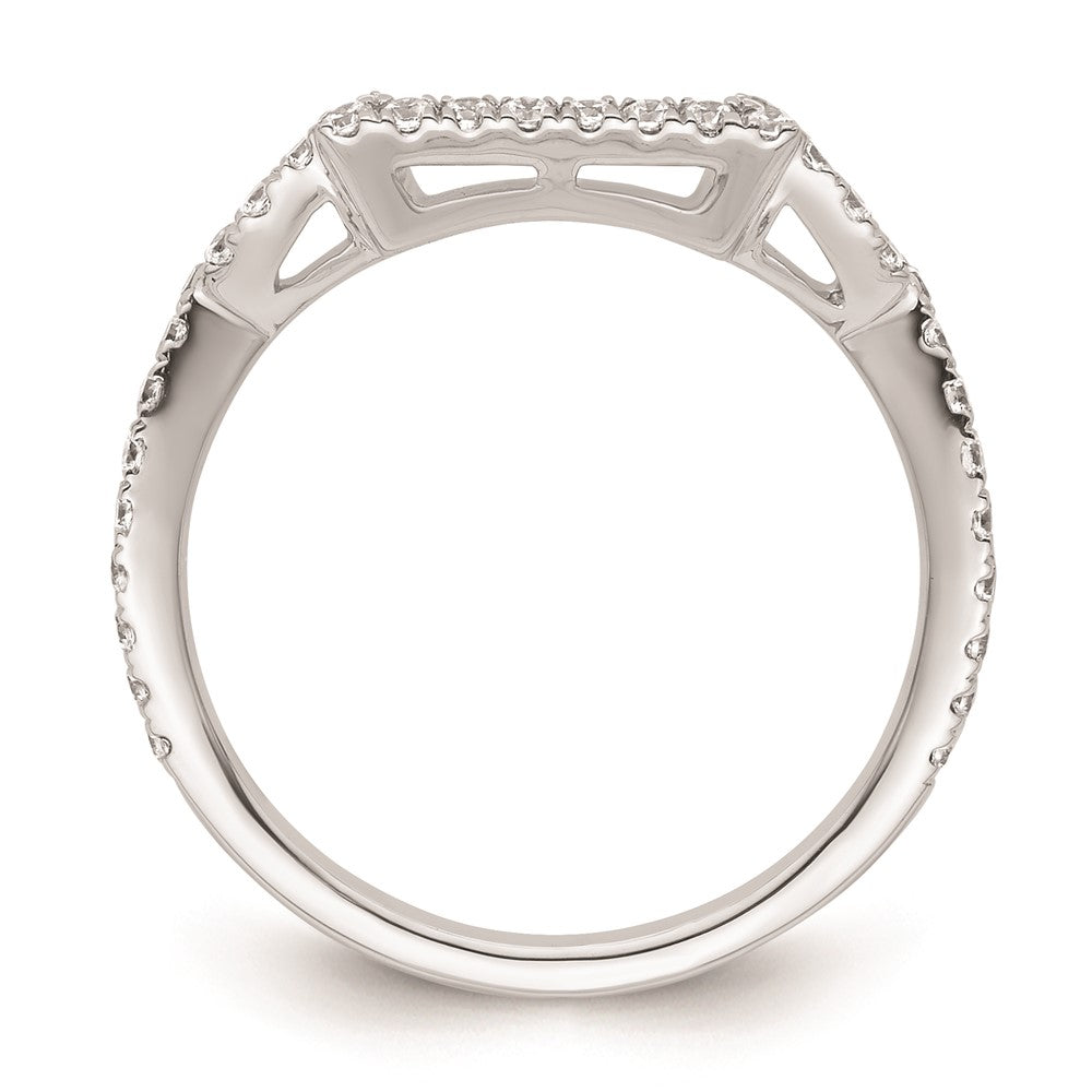 0.34ct. CZ Solid Real 14K White Gold Wedding Wedding Band Ring
