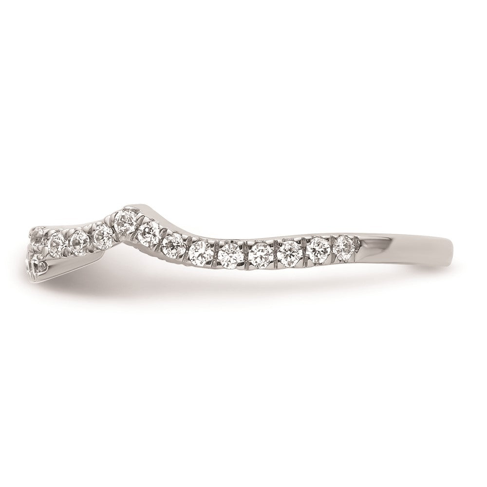 0.34ct. CZ Solid Real 14K White Gold Wedding Wedding Band Ring