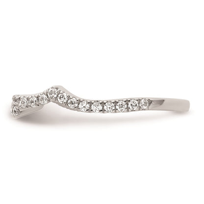 0.34ct. CZ Solid Real 14K White Gold Wedding Wedding Band Ring