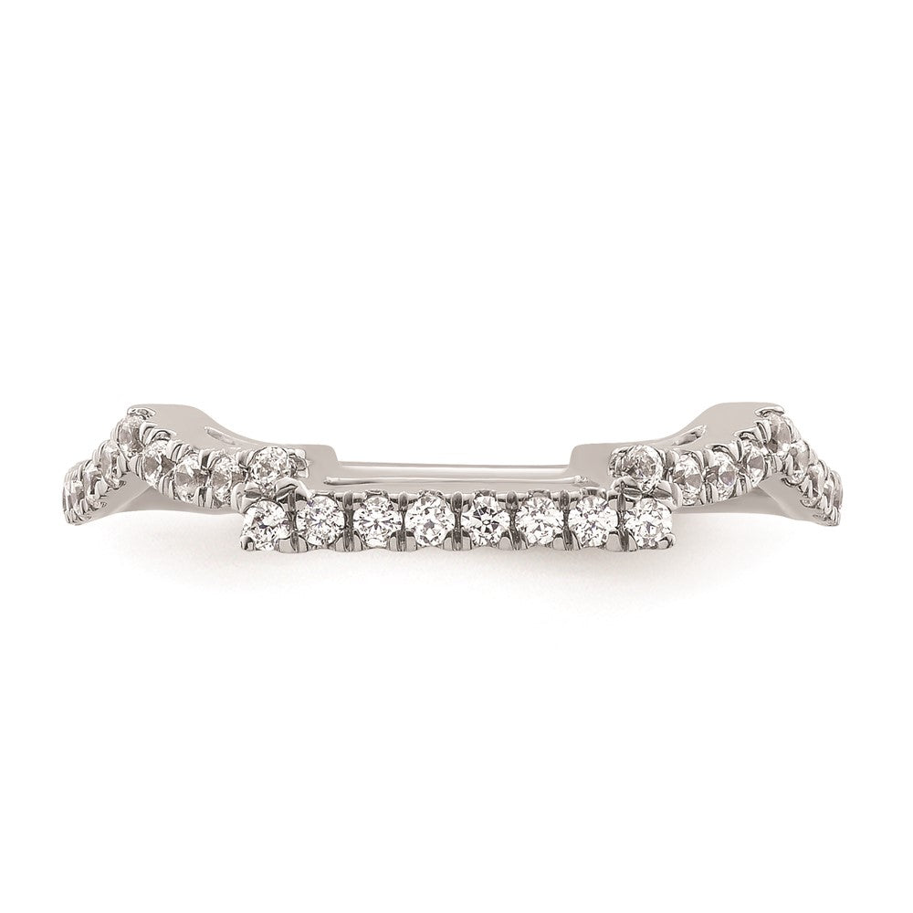 0.34ct. CZ Solid Real 14K White Gold Wedding Wedding Band Ring