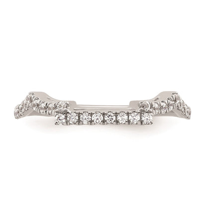 0.34ct. CZ Solid Real 14K White Gold Wedding Wedding Band Ring