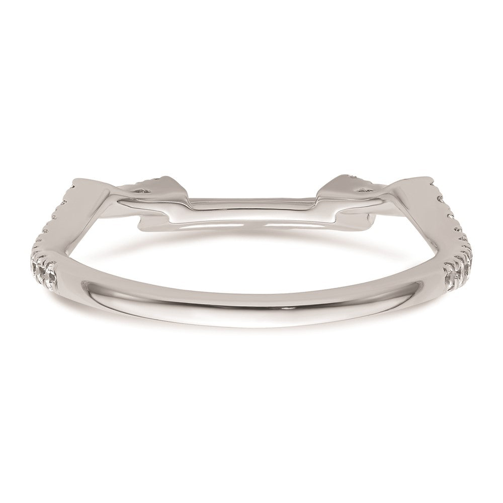0.34ct. CZ Solid Real 14K White Gold Wedding Wedding Band Ring