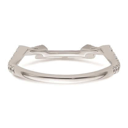 0.34ct. CZ Solid Real 14K White Gold Wedding Wedding Band Ring