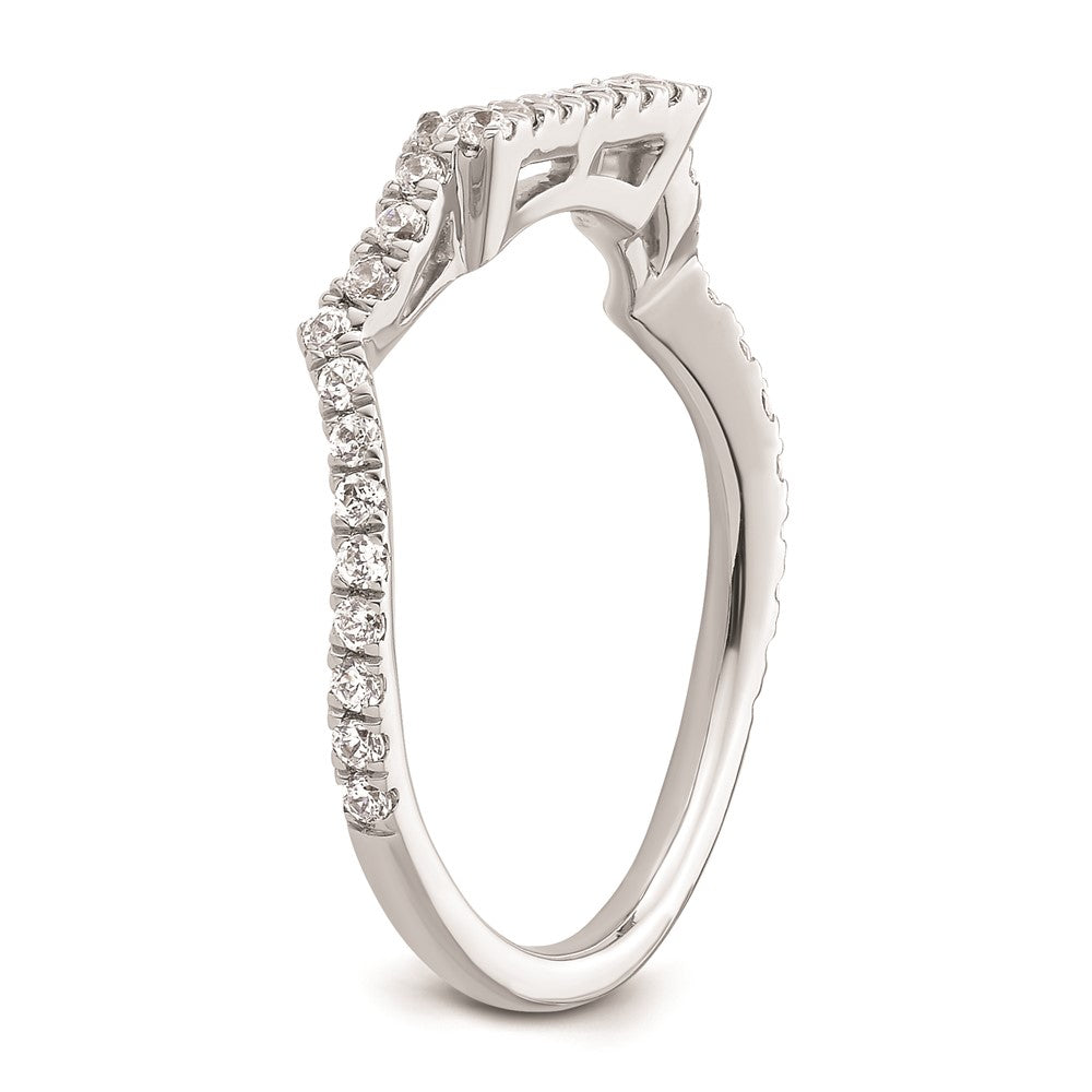 0.34ct. CZ Solid Real 14K White Gold Wedding Wedding Band Ring