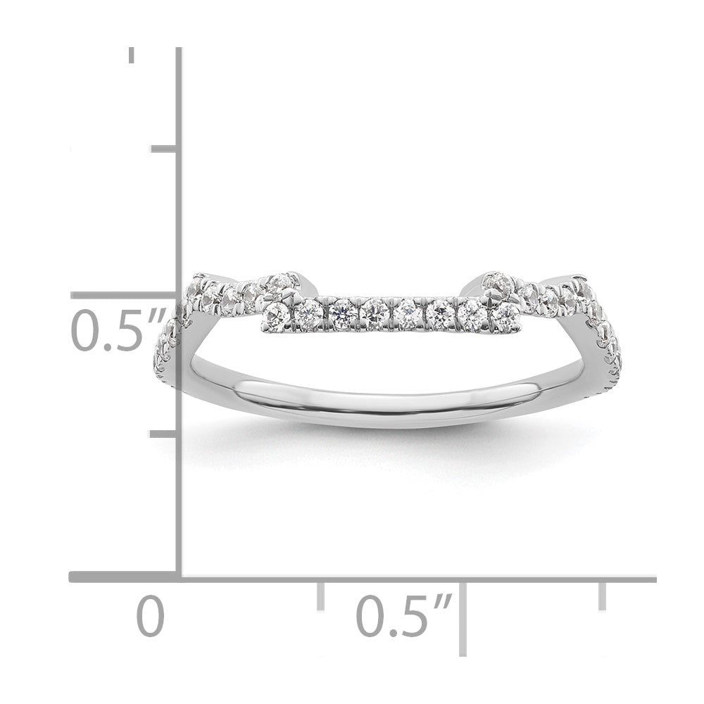 0.34ct. CZ Solid Real 14K White Gold Wedding Wedding Band Ring