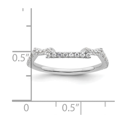 0.34ct. CZ Solid Real 14K White Gold Wedding Wedding Band Ring