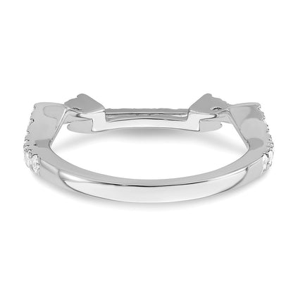 14K White Gold Real Diamond Wedding Band