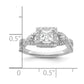 0.50ct. CZ Solid Real 14K White Gold Princess Cushion Halo Engagement Ring