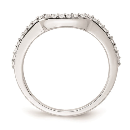 0.24ct. CZ Solid Real 14K White Gold Wedding Wedding Band Ring