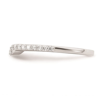 0.24ct. CZ Solid Real 14K White Gold Wedding Wedding Band Ring