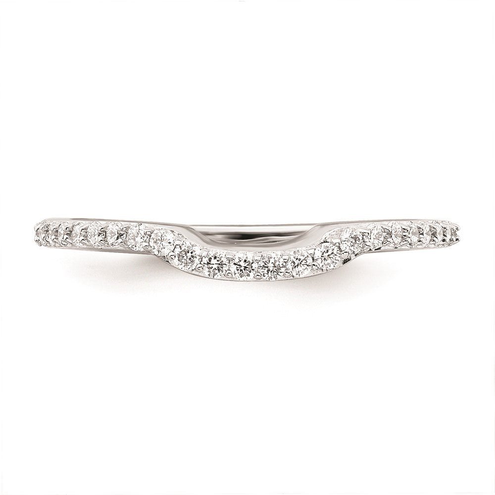 0.24ct. CZ Solid Real 14K White Gold Wedding Wedding Band Ring