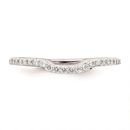 0.24ct. CZ Solid Real 14K White Gold Wedding Wedding Band Ring