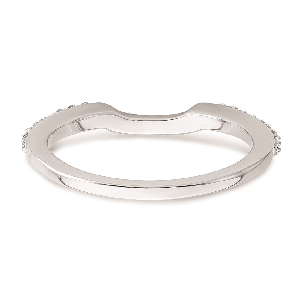 0.24ct. CZ Solid Real 14K White Gold Wedding Wedding Band Ring