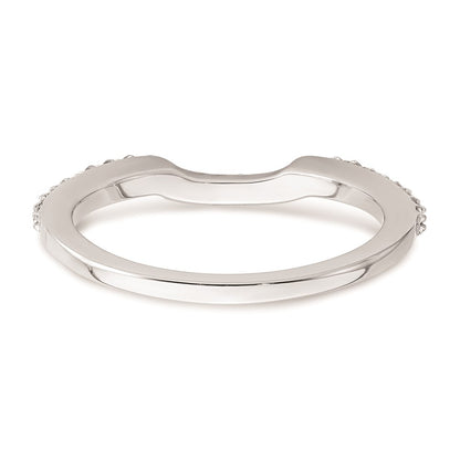 0.24ct. CZ Solid Real 14K White Gold Wedding Wedding Band Ring