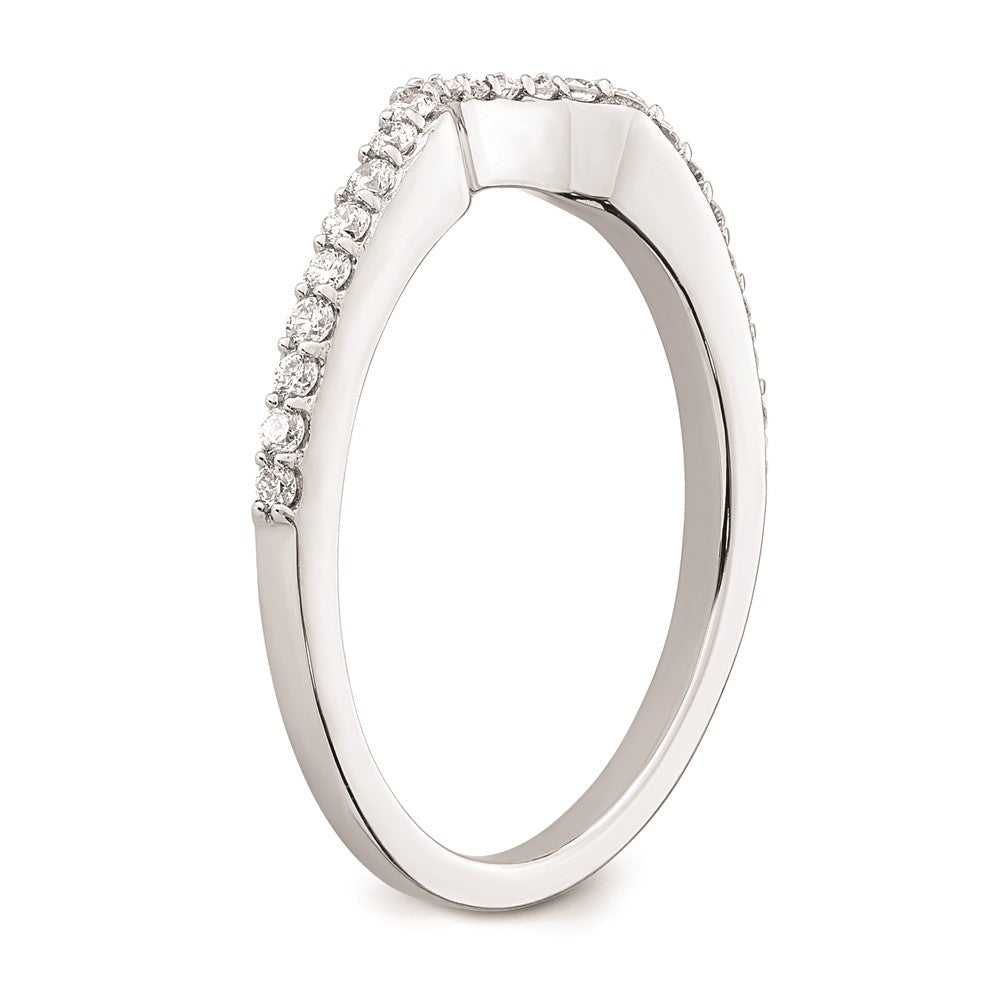 0.24ct. CZ Solid Real 14K White Gold Wedding Wedding Band Ring