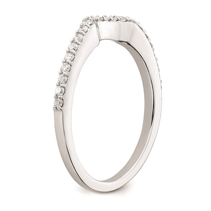 0.24ct. CZ Solid Real 14K White Gold Wedding Wedding Band Ring