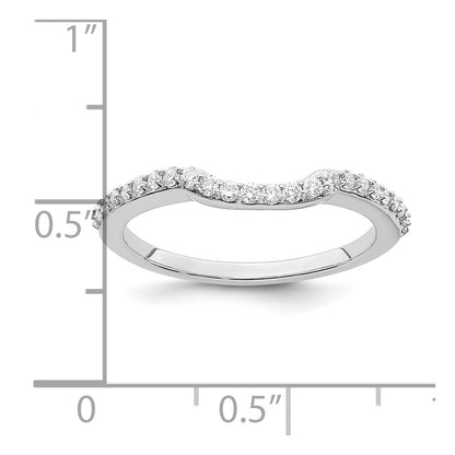 0.24ct. CZ Solid Real 14K White Gold Wedding Wedding Band Ring