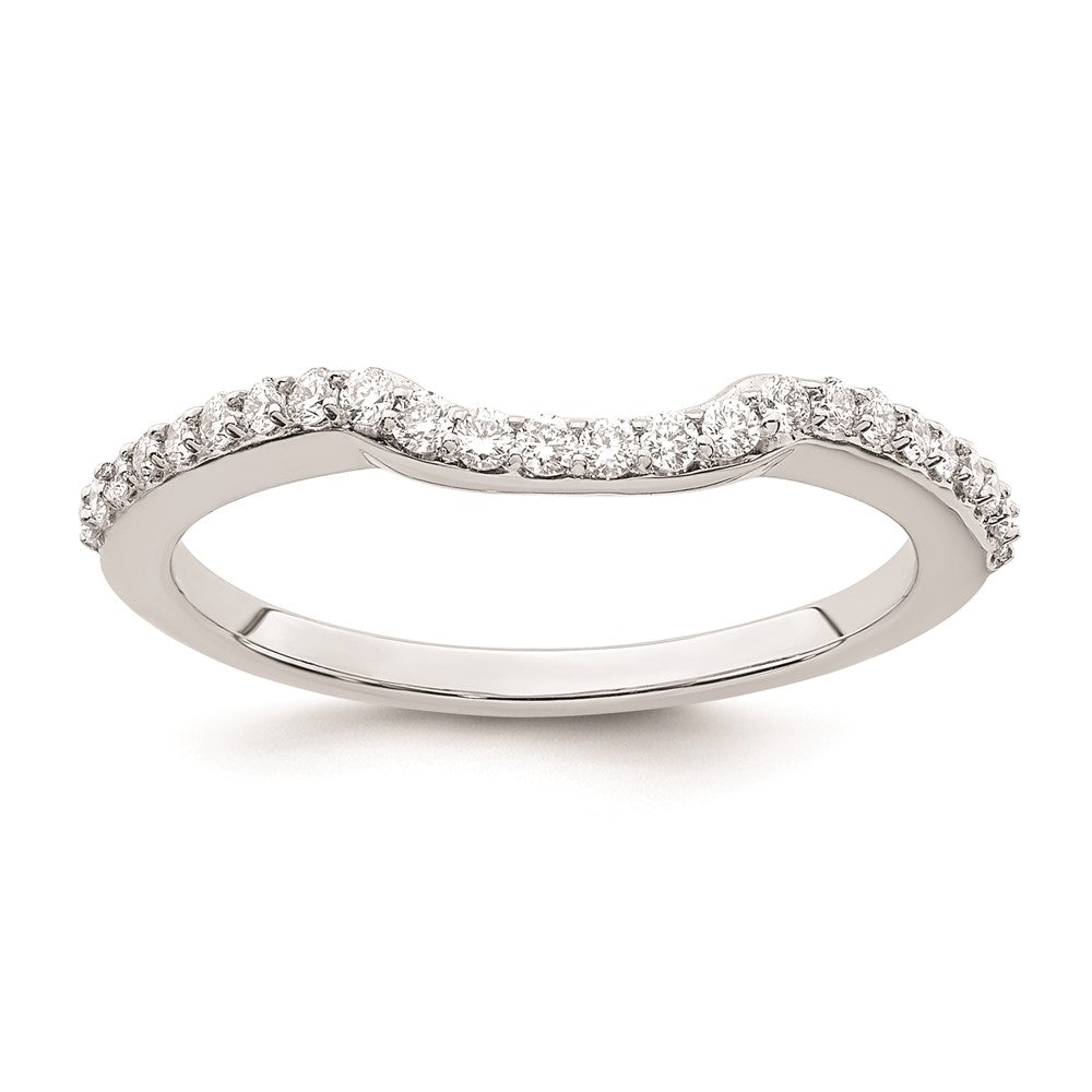 0.24ct. CZ Solid Real 14K White Gold Wedding Wedding Band Ring