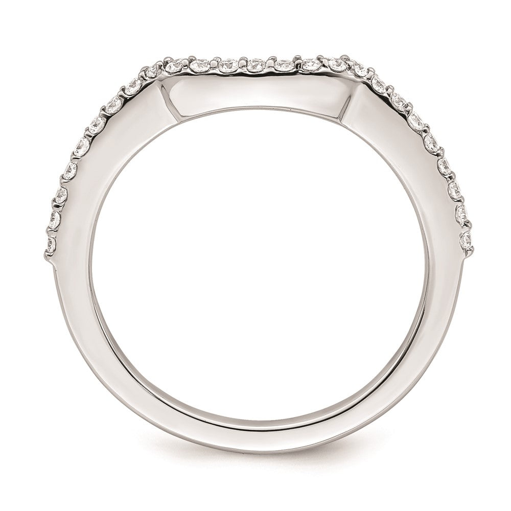14K White Gold Real Diamond Wedding Band