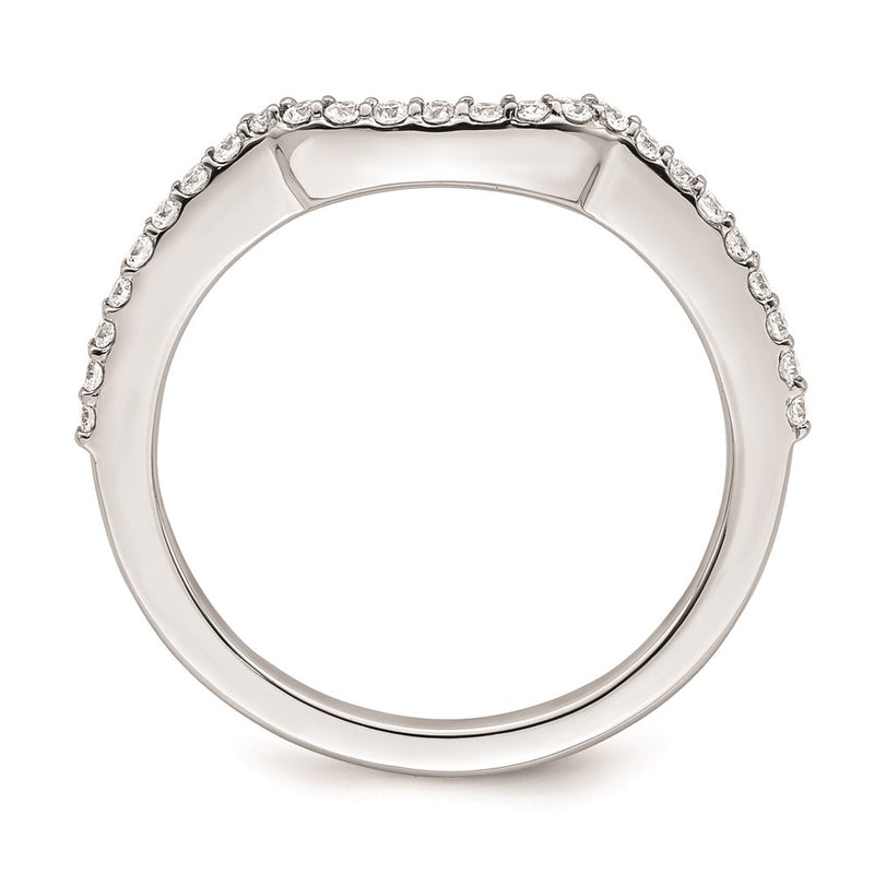 14K White Gold Real Diamond Wedding Band