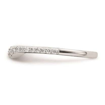 0.25ct. CZ Solid Real 14K White Gold Wedding Wedding Band Ring