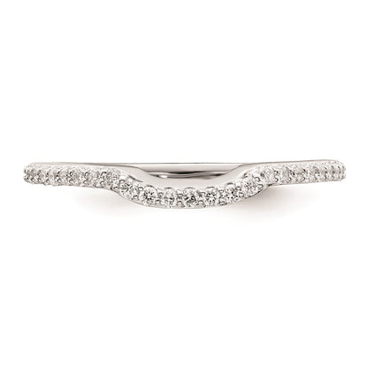 0.25ct. CZ Solid Real 14K White Gold Wedding Wedding Band Ring