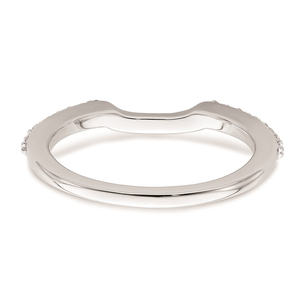 0.25ct. CZ Solid Real 14K White Gold Wedding Wedding Band Ring