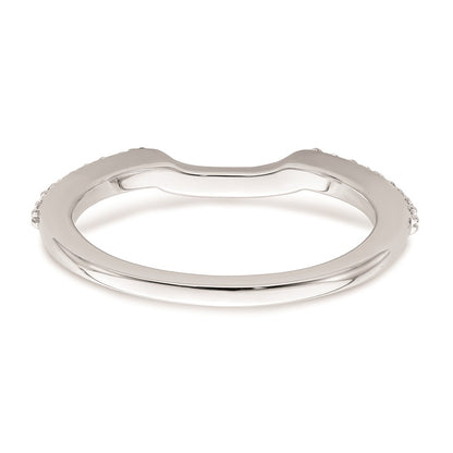 0.25ct. CZ Solid Real 14K White Gold Wedding Wedding Band Ring