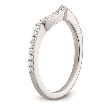 0.25ct. CZ Solid Real 14K White Gold Wedding Wedding Band Ring