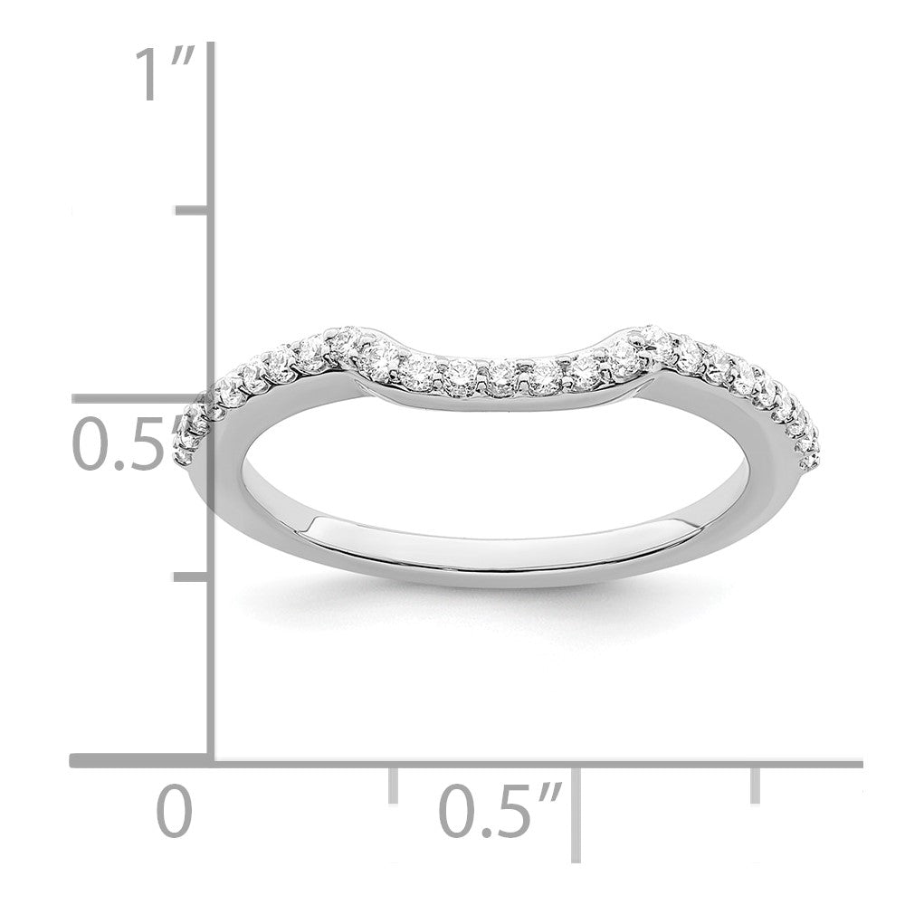 0.25ct. CZ Solid Real 14K White Gold Wedding Wedding Band Ring