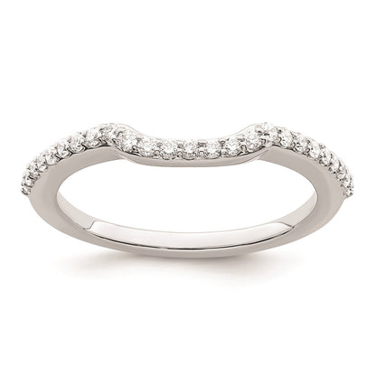 0.25ct. CZ Solid Real 14K White Gold Wedding Wedding Band Ring