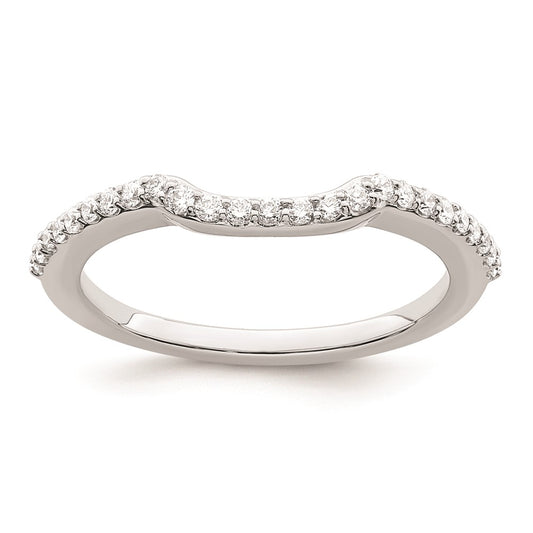 0.25ct. CZ Solid Real 14K White Gold Wedding Wedding Band Ring
