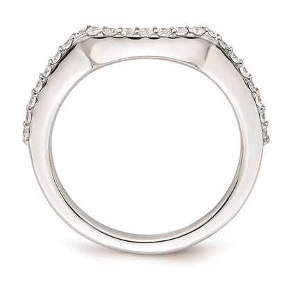 14K White Gold Real Diamond Wedding Band