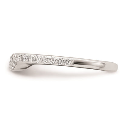0.28ct. CZ Solid Real 14K White Gold Wedding Wedding Band Ring