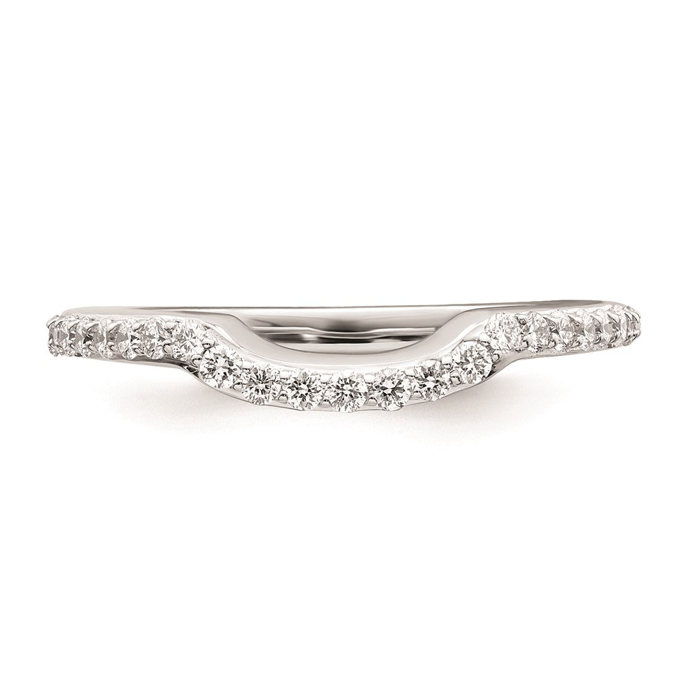 0.28ct. CZ Solid Real 14K White Gold Wedding Wedding Band Ring