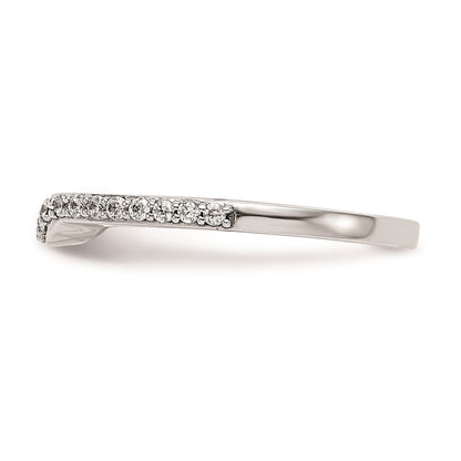 14K White Gold Real Diamond Wedding Band