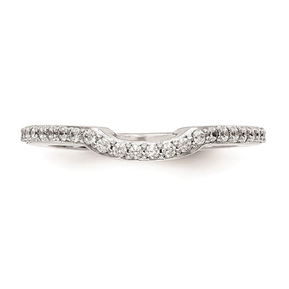 0.29ct. CZ Solid Real 14K White Gold Wedding Wedding Band Ring