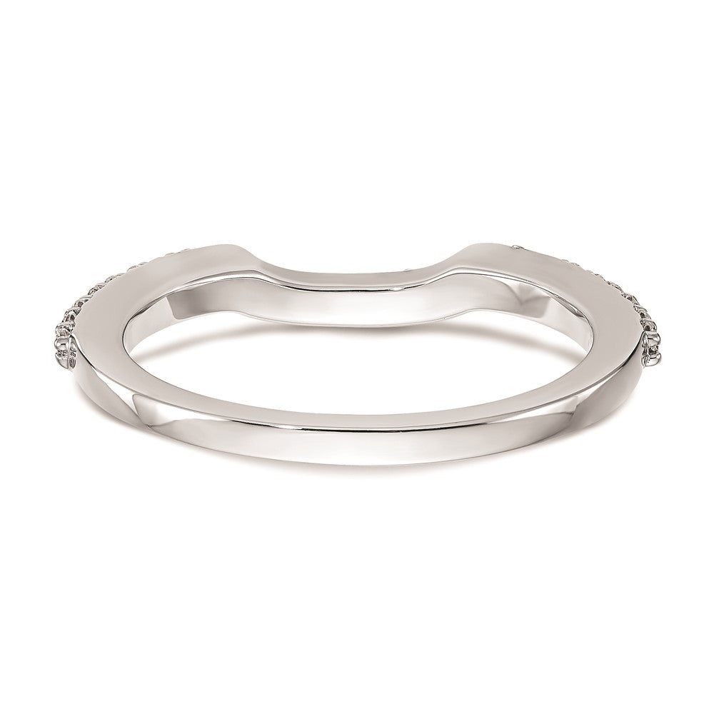 0.29ct. CZ Solid Real 14K White Gold Wedding Wedding Band Ring