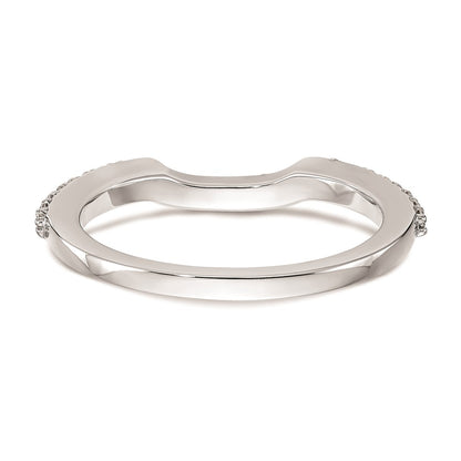 0.29ct. CZ Solid Real 14K White Gold Wedding Wedding Band Ring