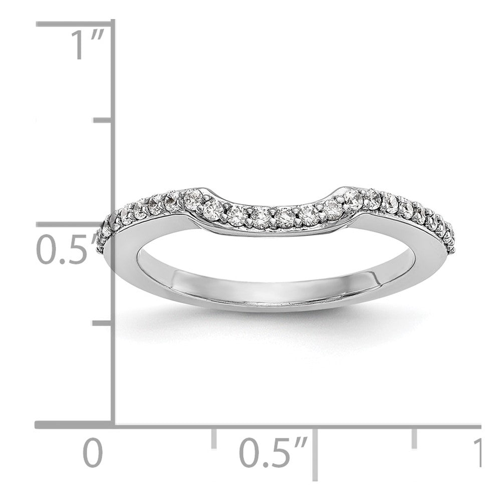 0.29ct. CZ Solid Real 14K White Gold Wedding Wedding Band Ring